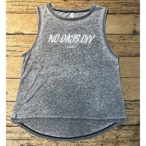 Uniquely Lorna Jane Womens Size S Gray No Days Off Graphic Tank Top